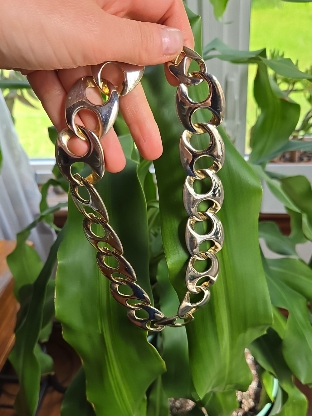 Gold-Tone Chunky Link Necklace - Women Jewelry